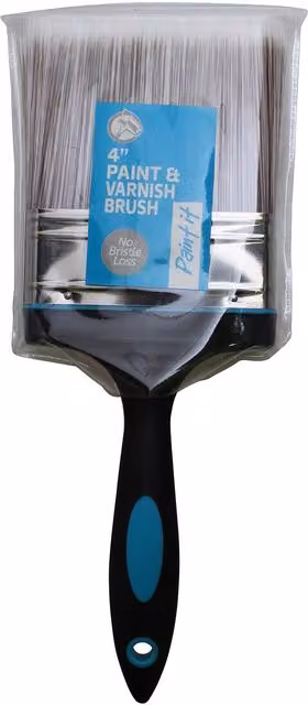 No Bristle Loss Brush with Non-Slip Grip in Blue and Multicolour, W: 10.16 cm, H: 10.16 cm