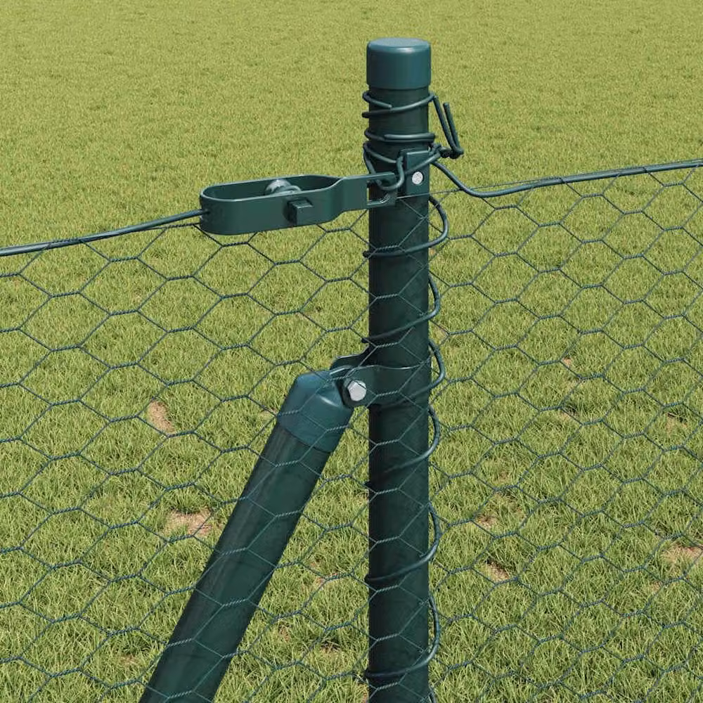 Berkfield Home Green Steel Hexagon Fence, 1 x 100 m – 3