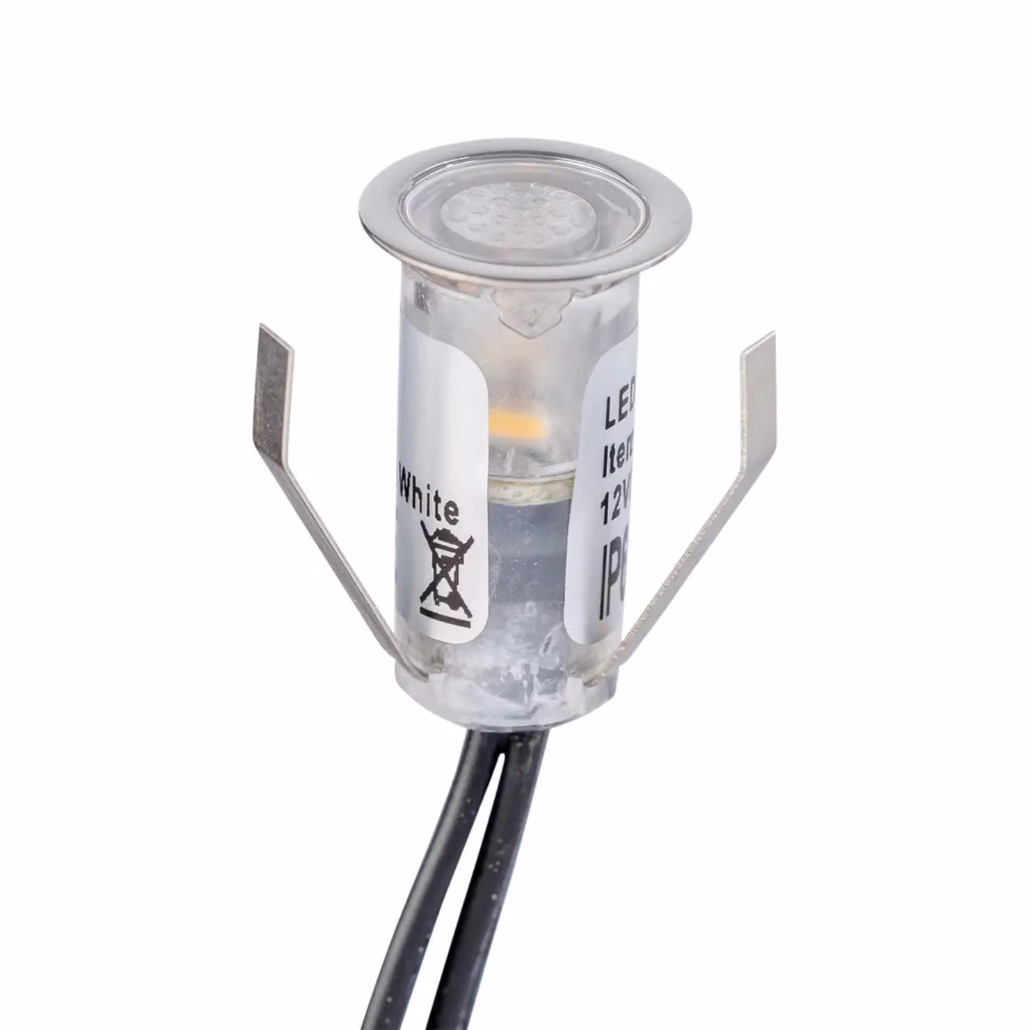 First Choice Lighting Set of 20 Colour Changing RGB LED Decking Lights, 15mm Stainless Steel, Silver, IP67 Rated – 3