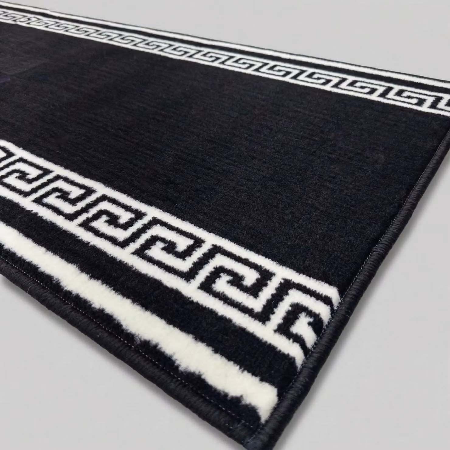 runrug Key Black Hallway Runner Rug, Stain-Resistant and UV-Resistant Polypropylene Carpet, W: 80 cm, L: 330 cm, H: 0.9 cm – 6