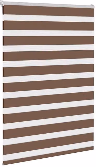 Berkfield Home Elegant Zebra Blind in Brown, W: 115 cm, H: 100 cm