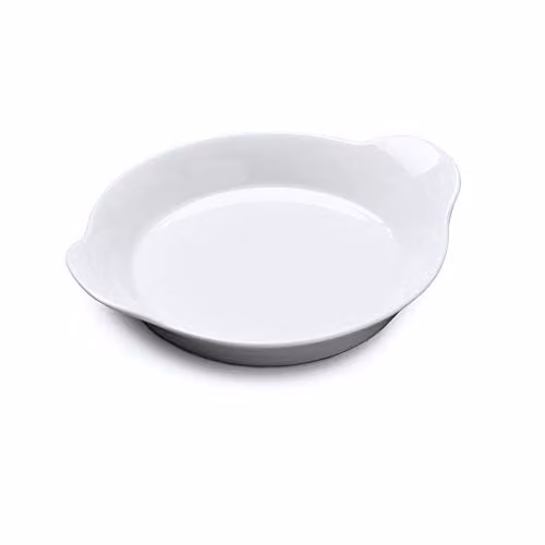 WM Bartleet & Sons 1750 Porcelain Round Gratin Dish, White, Diameter: 19 cm and 26 cm