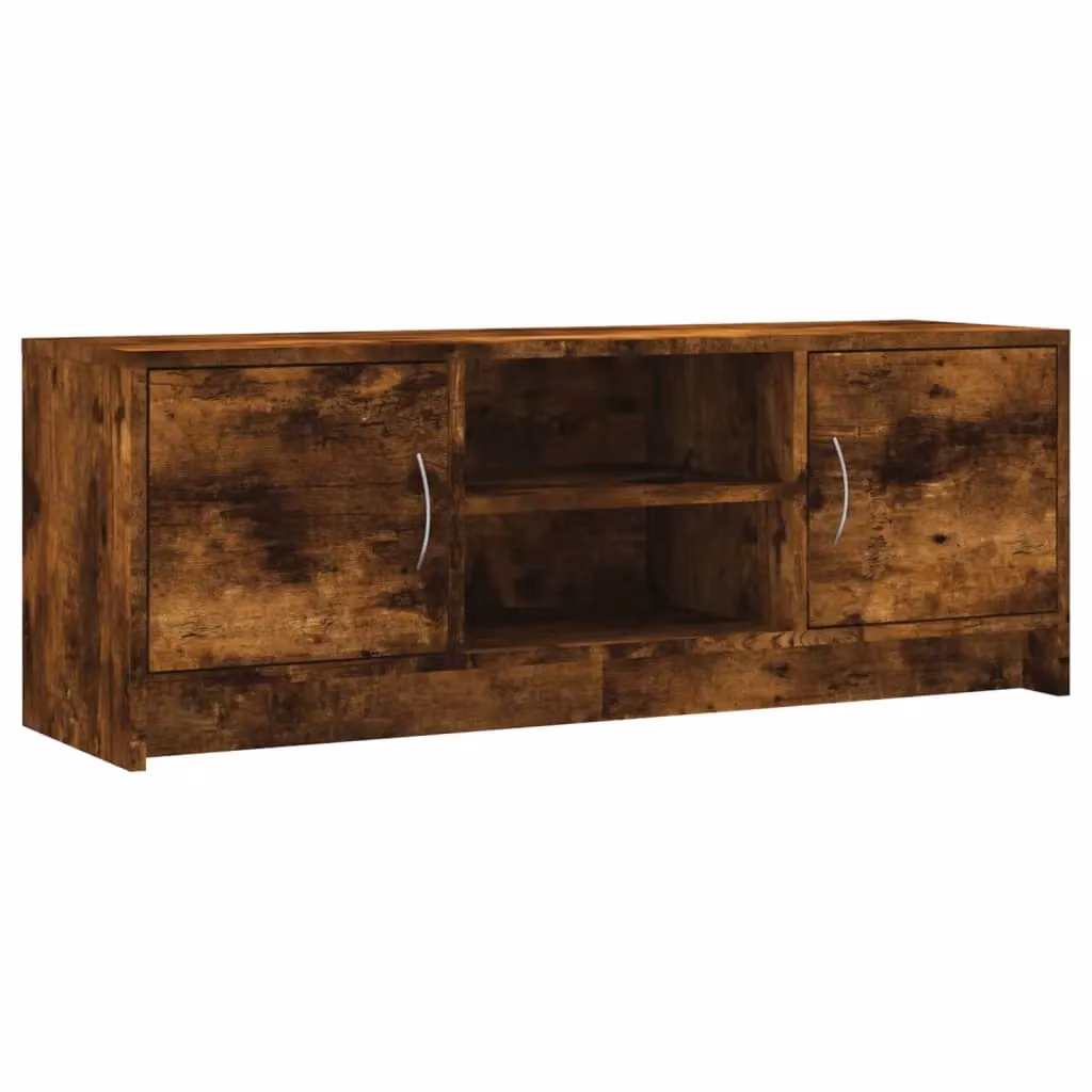 Berkfield Home TV Cabinet in Smoked Oak Brown, W: 102 cm, D: 37.5 cm, H: 37.5 cm – 2