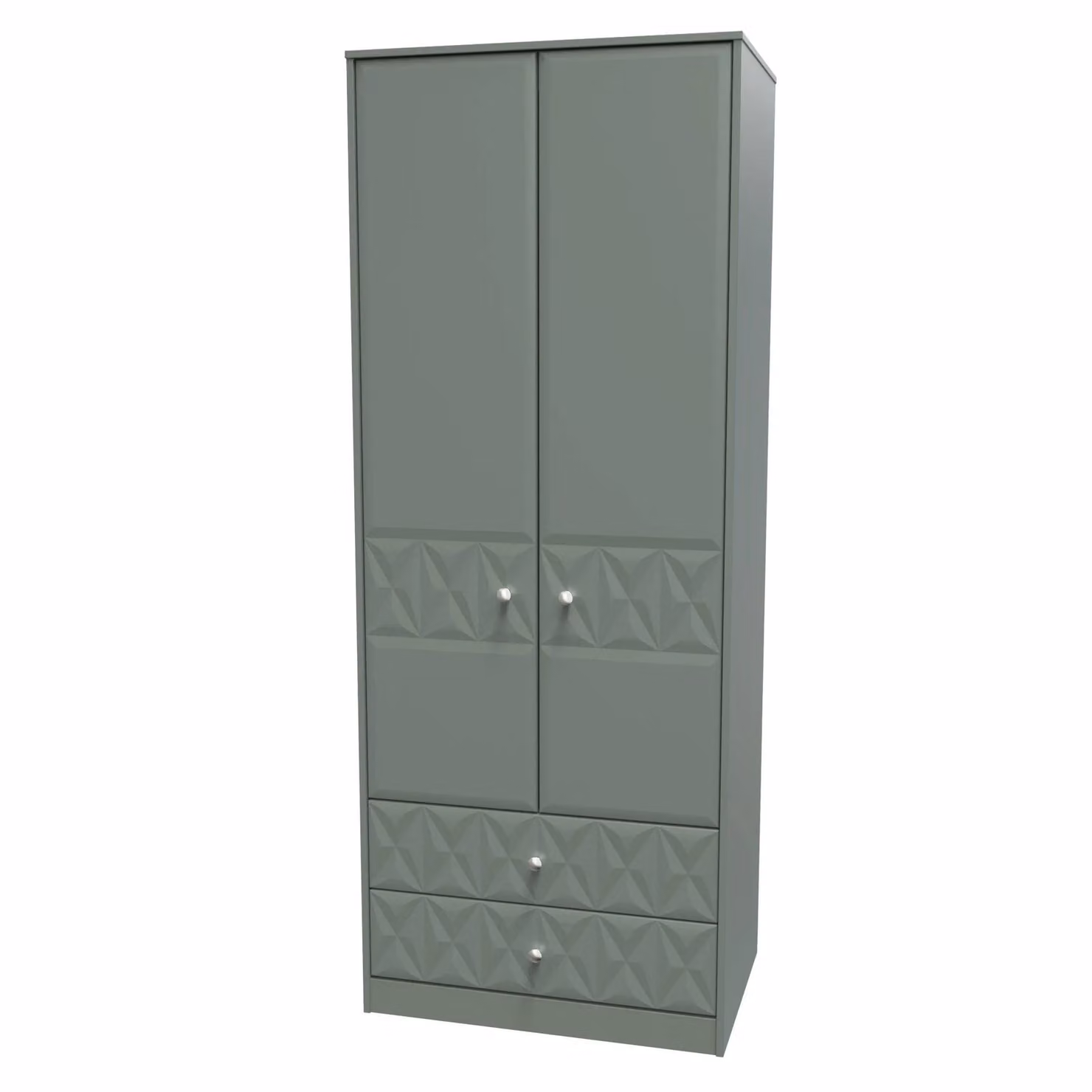 2 U Toledo Ready Assembled 2 Door 2 Drawer Wardrobe in Pale Green – 2