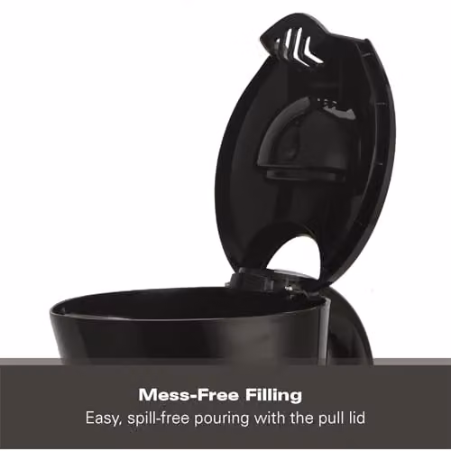 Hamilton Beach Essential Plastic Kettle with Auto Shut Off, Black, 1.7L – 4