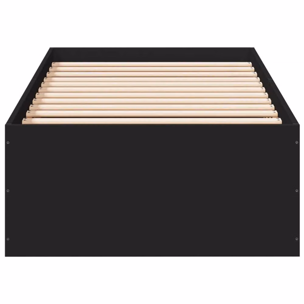 Berkfield Home Modern Small Single Bed Frame in Black, Engineered Wood, W/D/H: 80 x 190 cm – 4