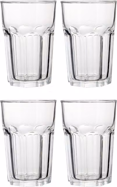 Orsina Set of Four Luxor Transparent Glass Tumblers, 500 ml – 1