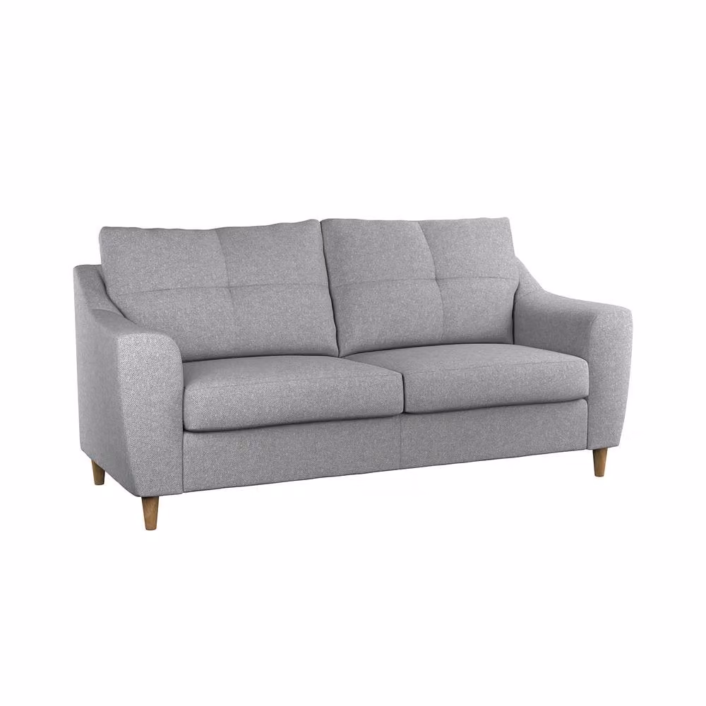 Furnishings For Less UK Baxter Tufted Fabric 3 Seater Sofa in Silver – 2