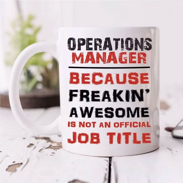 60 Second Makeover Operations Manager Because Freakin Awesome Isnt An Official Job Title Ceramic Mug in White – 1