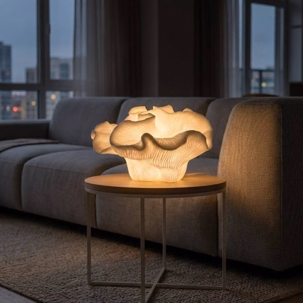 Garden Greatness Natural Rose Coral Table Lamp in Beige – 2