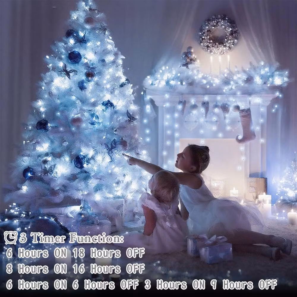 Garwarm White LED Christmas Fairy String Lights for Outdoor Use – 3