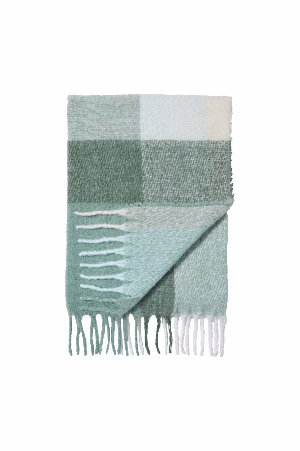Catherine Lansfield Checked Green Throw Blanket W: 130 cm, L: 170 cm – 2