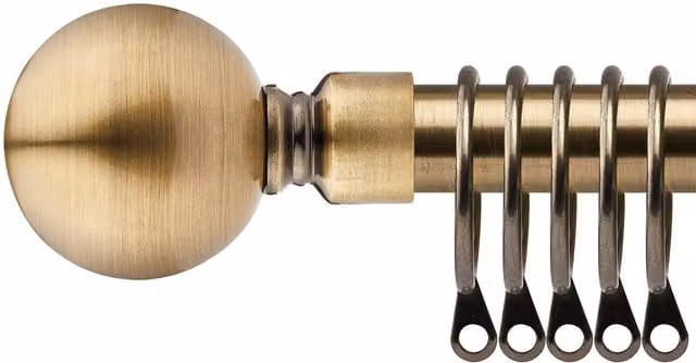 New Edge Blinds Extendable Metal Curtain Pole Set in Bronze, 170 cm - 300 cm