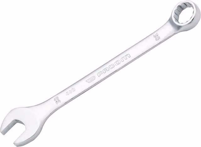 Facom Slim Metric Combination Spanner, 38mm, Steel, Silver