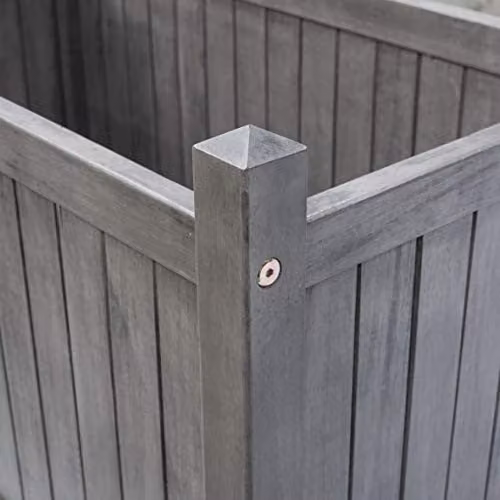 Rowlinson Alderley Rectangular Planter Grey W: 41.5 cm, D: 48.49 cm, H: 80 cm – 2