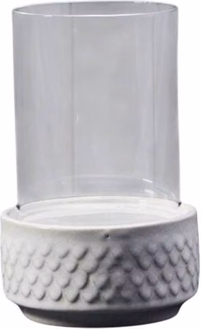 Four Candle White Ceramic Decorative Pillar Candle Lantern, Height: 23 cm