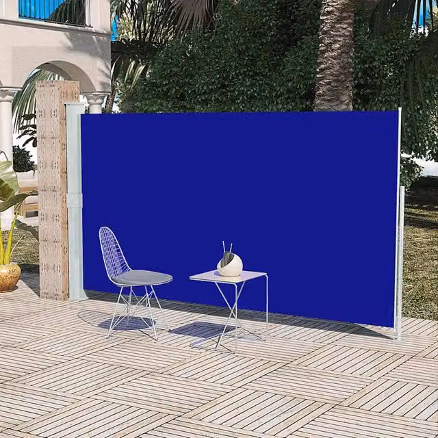 Berkfield Home Blue Patio Terrace Side Awning W: 300 cm, H: 160 cm – 1