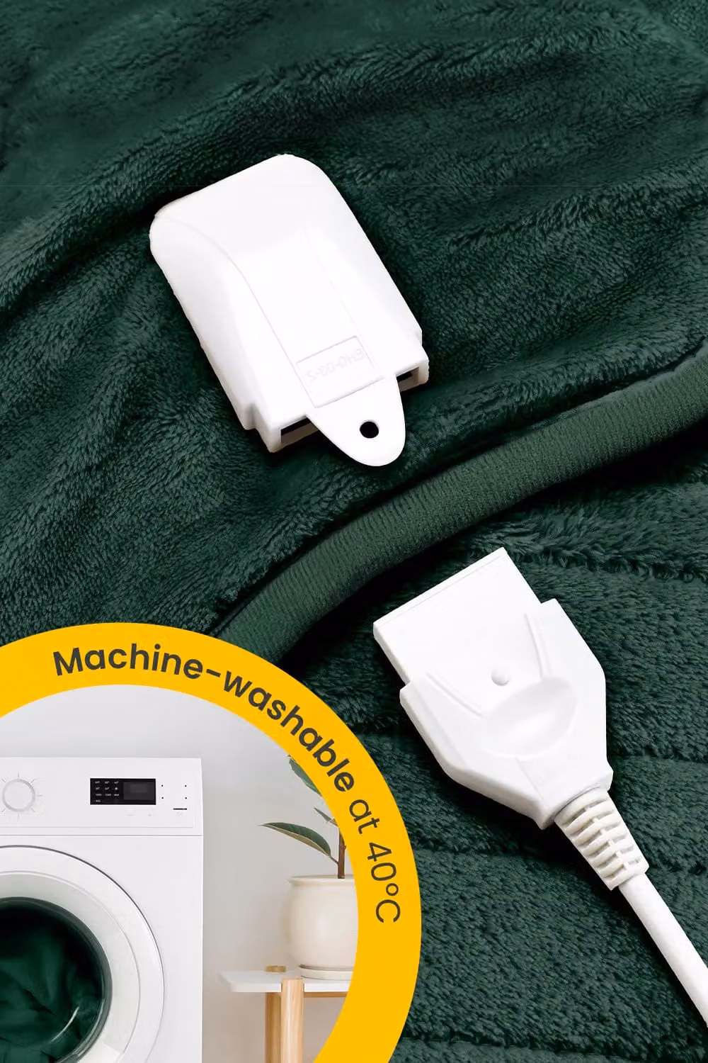 Cosi Home Fleece Electric Heated Throw in Green – 4