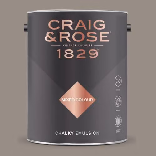 Craig & Rose 1829 Chalky Emulsion Matt Water Based Paint, Chalk, 5 l