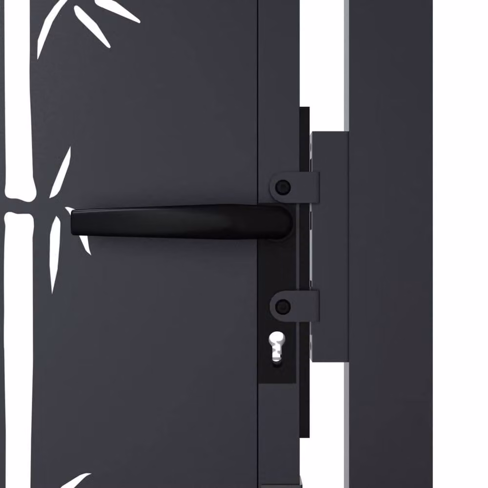 Berkfield Home Beautiful Garden Gate in Anthracite Grey Steel, W: 80 cm, H: 105 cm – 5