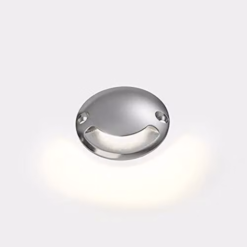 Netlighting Pixel LED Recessed Ground Light, 3.4W, 3000K Warm White, Grey Stainless Steel, IP65/IP67