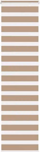 Berkfield Home Zebra Blind in Sand Brown, W: 60 cm, H: 230 cm, Polyester Fabric