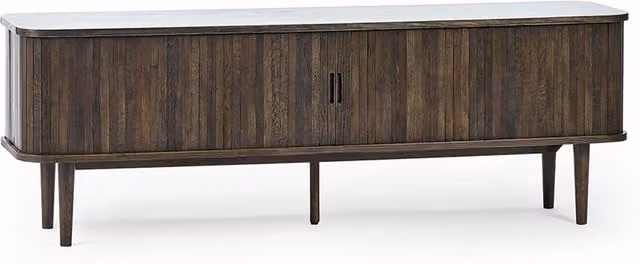 Julian Bowen Arya Modern TV Unit in Dark Brown Oak Finish