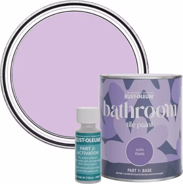 Rust-Oleum Bathroom Tile Paint in Satin Finish, Violet Macaroon, 0.75 l