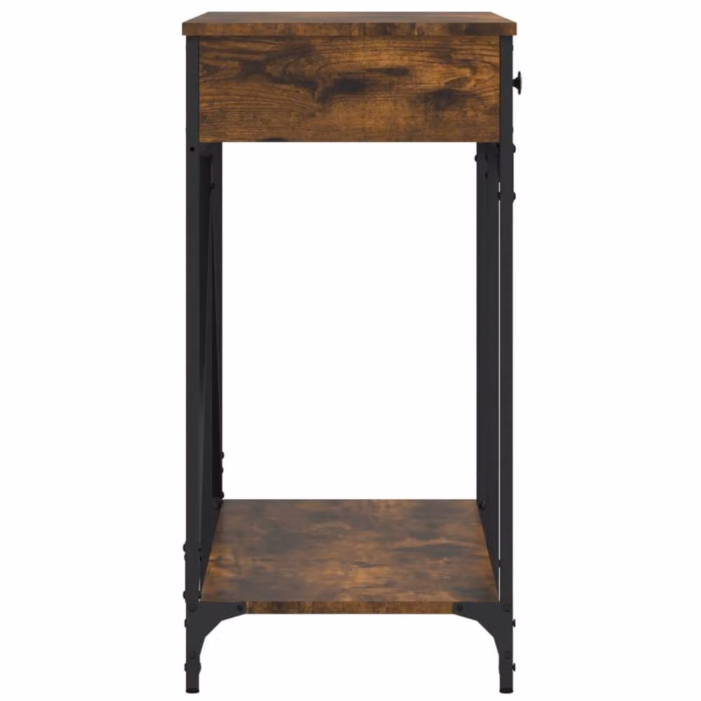 Berkfield Home Decorative Console Table in Smoked Oak Brown, W/D/H: 100 x 39 x 78.5 cm – 4
