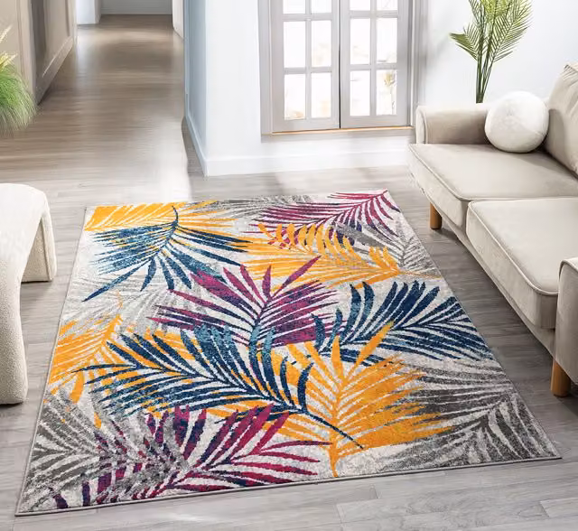 Desire Rugs San Marino Modern Floral Area Rug, Multi Coloured, W: 290 cm x D: 200 cm