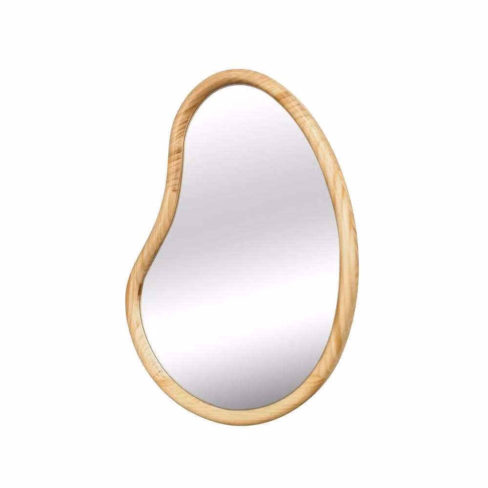 Sweekeec Beige Wooden Wall Mirror – 2