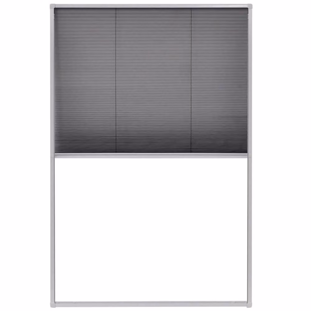 Berkfield Home Pleated Aluminium Insect Screen for Windows, Black, W: 80 cm, H: 120 cm – 2