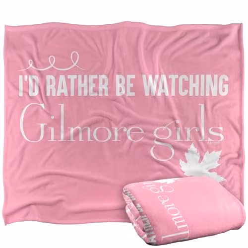 Warner Bros. Gilmore Girls I'd Rather Be Watching Gilmore Girls Super Soft Fleece Throw Blanket, Multicolour, W: 152 cm, D: 127 cm