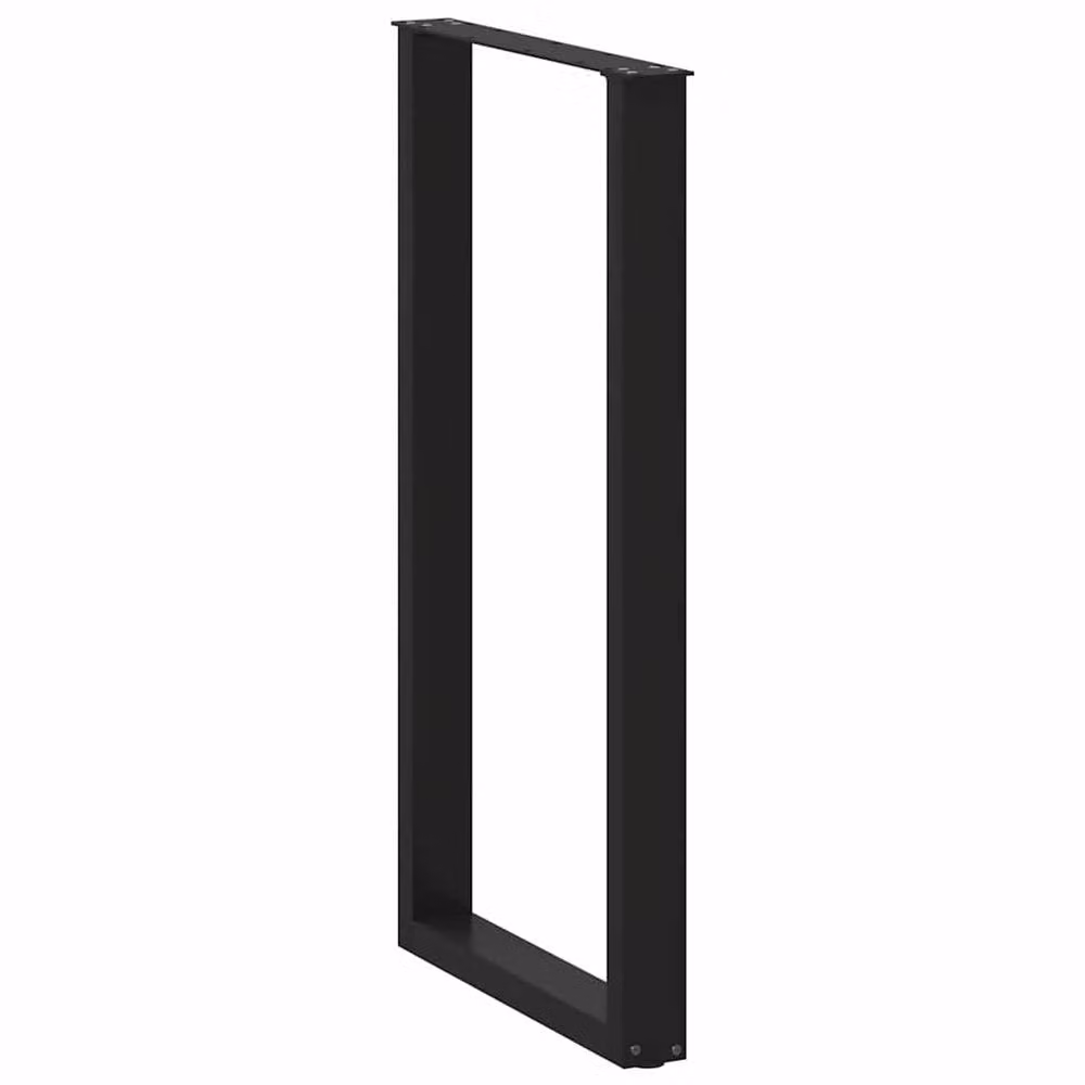 Berkfield Home Modern U-Shaped Coffee Table Legs, 2 Pieces, Black Steel, W: 60 cm, H: 110.5 cm – 4