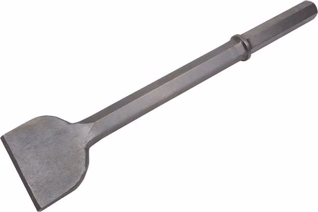 Loops Asphalt Tarmac Cutter Steel Breaker Chisel in Grey, 125 x 560 mm, 1 & 1/4" Hex Shank