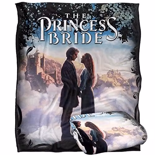 Trevco Princess Bride Storybook Love Super Soft Microfibre Fleece Throw Blanket, Multicolour, W: 152 cm, D: 127 cm