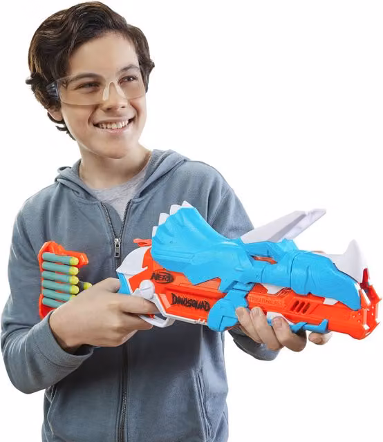 Hasbro Nerf Triceblast Dart Blaster in Brown
