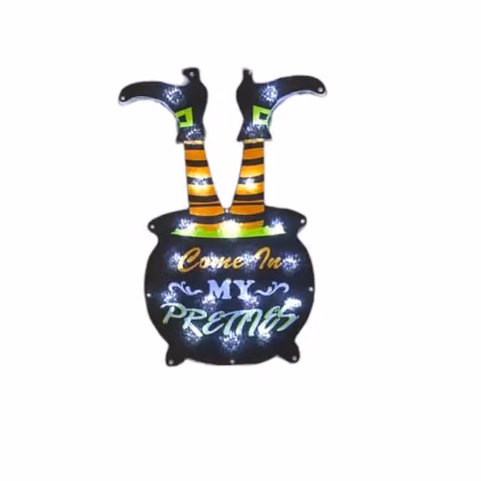 Garden Greatness Witch Legs Cauldron Light Up Window Silhouette in Black – 2