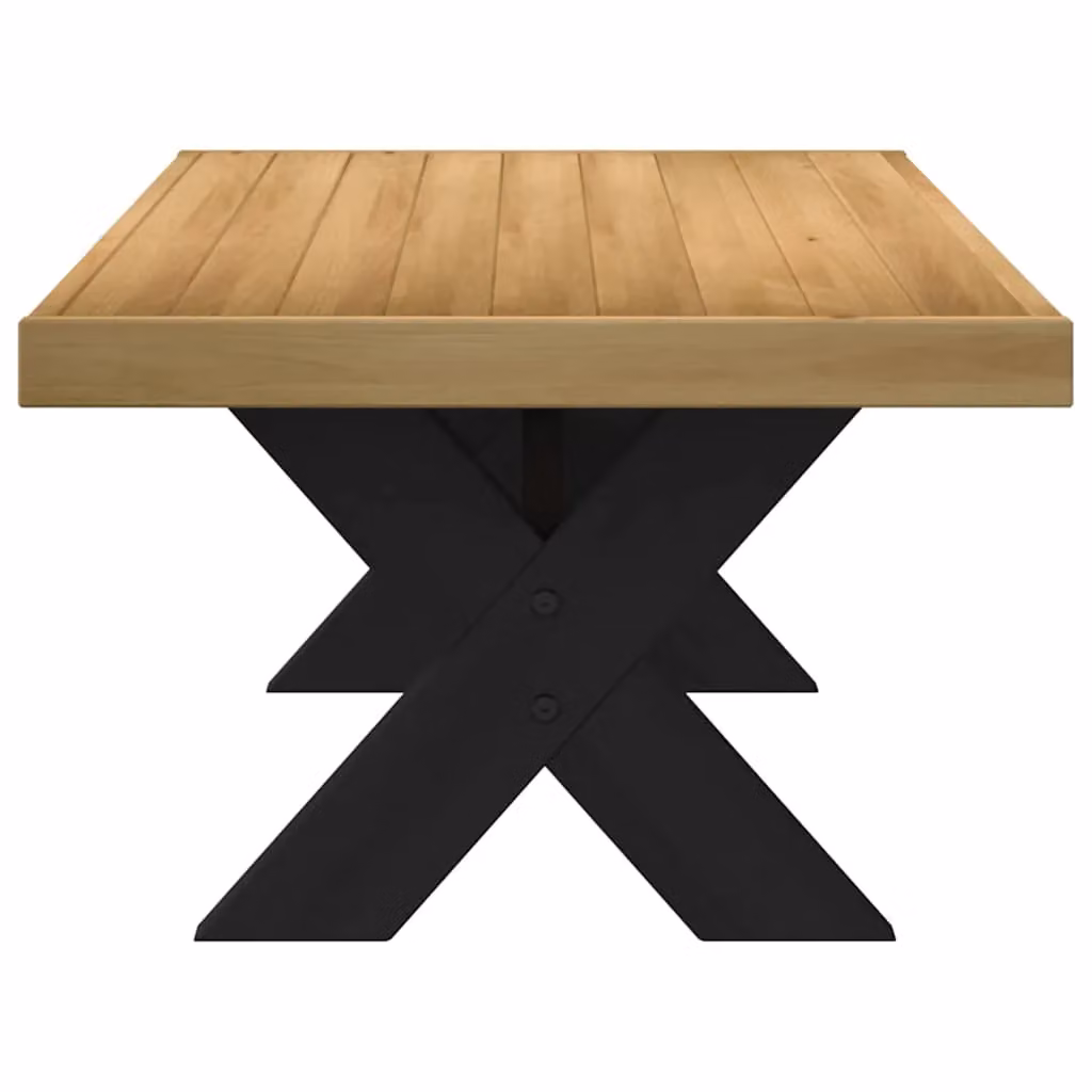 Berkfield Home NOAIN Coffee Table in Brown Solid Pine with X-Shaped Legs, W: 120 cm, D: 60 cm, H: 40 cm – 3