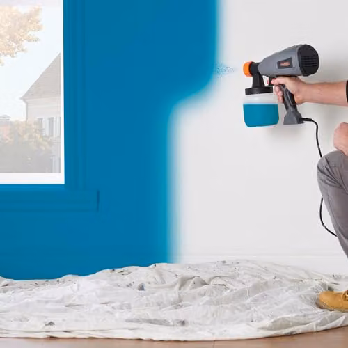 VonHaus 400W Electric Handheld Paint Sprayer with 800ml Cup and Adjustable Spray Pattern in Grey, Black and Orange – 4