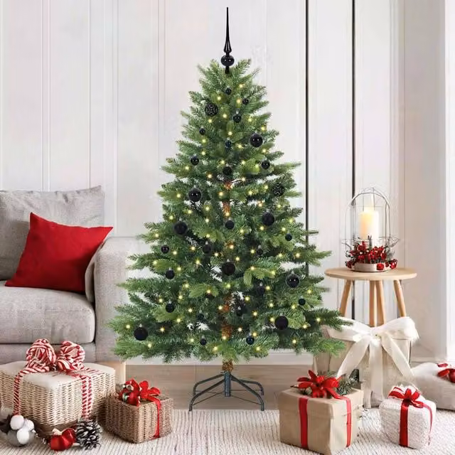 Berkfield Home Artificial Green Christmas Tree with 150 LEDs, Height: 150 cm – 1