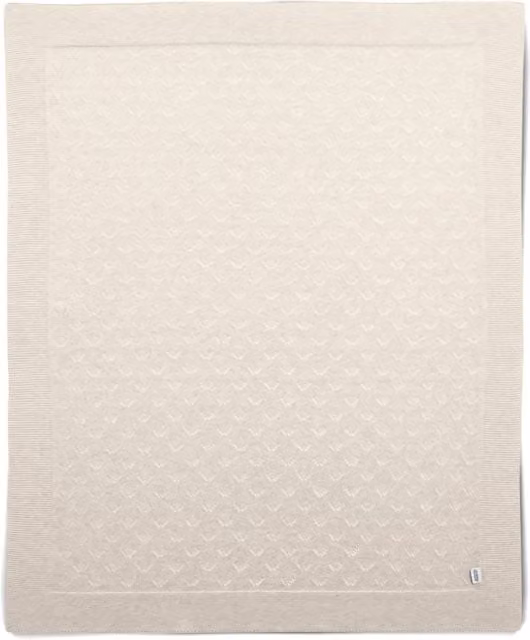 Mamas & Papas Born to be Wild Knitted Cotton Baby Blanket in Cream