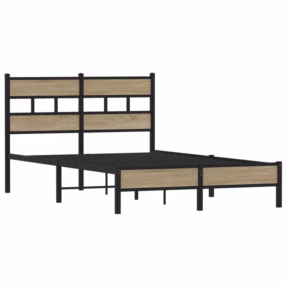 Berkfield Home Small Double Bed Frame in Sonoma Oak and Brown with Drawers, W/D/H: 120 x 200 cm – 3