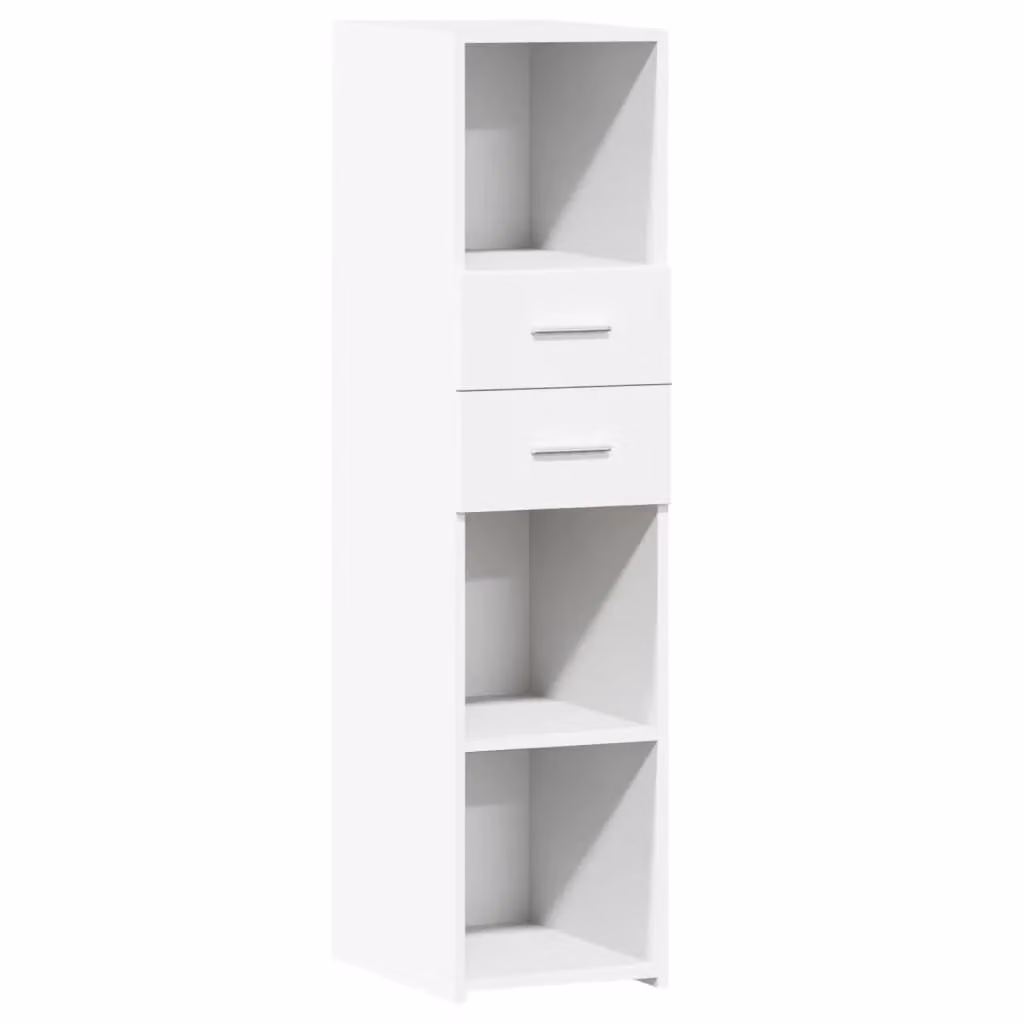 Berkfield Home Modern White Highboard in Matt MDF, W/D/H: 30 x 42.5 x 124 cm – 2