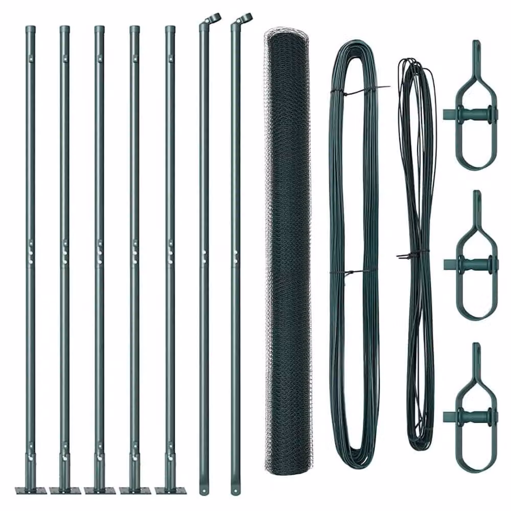 Berkfield Home Green Hexagon Steel Fence, H: 1.6 m x W: 10 m – 3