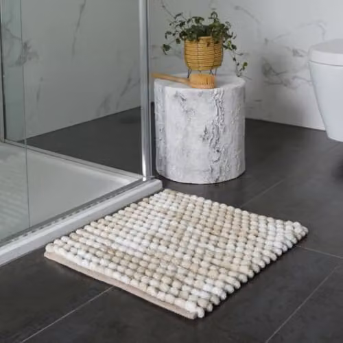 Allure Bath Fashions Marl Chunky Bobble Non Slip Square Bath Mat in Beige, W/D: 50 x 50 cm – 2