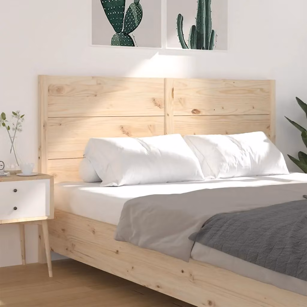 Berkfield Home Rustic Solid Wood Pine Headboard in Brown, W/D/H: 206 x 4 x 100 cm – 2