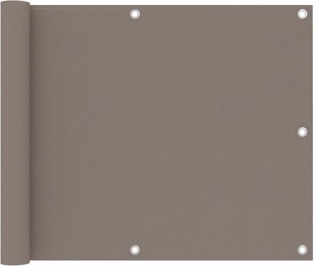 Berkfield Home Balcony Screen in Taupe Oxford Fabric, W: 75 cm, L: 500 cm – 1