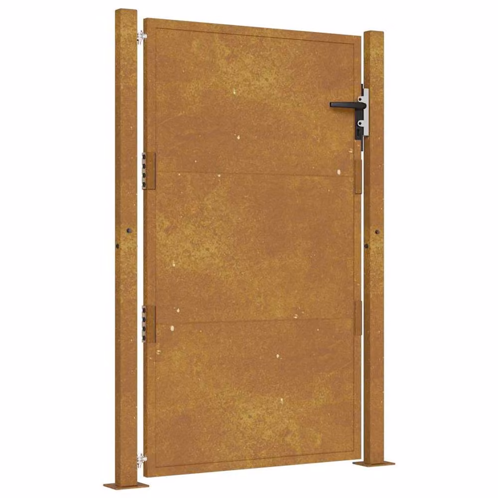Berkfield Home Durable Corten Steel Garden Gate, Brown, W: 105 cm, H: 130 cm – 3