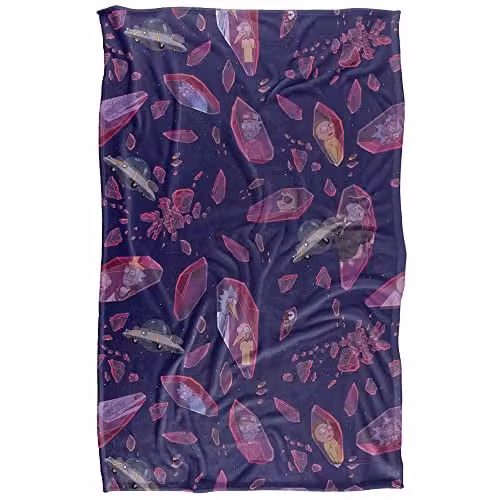 LOGOVISION Rick and Morty Crystal Starfield Super Soft Fleece Throw Blanket, Purple/Multicolour, W/D/H: 91 x 147 cm – 1